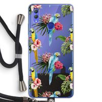 Kleurrijke papegaaien: Honor Note 10 Transparant Hoesje met koord