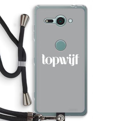 Topwijf Grijs Wit: Sony Xperia XZ2 Compact Transparant Hoesje met koord