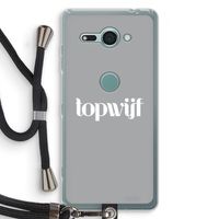 Topwijf Grijs Wit: Sony Xperia XZ2 Compact Transparant Hoesje met koord