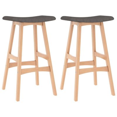 vidaXL Barkrukken 2 st stof donkergrijs vidaXL Barkrukken 2 st stof donkergrijs