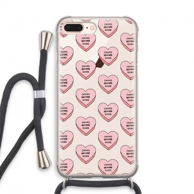 Chicks before dicks: iPhone 7 PLUS Transparant Hoesje met koord