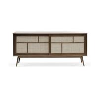 Olivine Boas Sideboard Gerookt Eiken - Hout - Rattan - B 180 cm