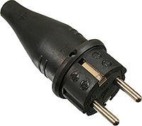 As-Schwabe Schuko plug solid rubber