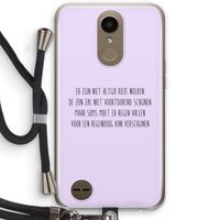 Regenboog: LG K10 (2017) Transparant Hoesje met koord