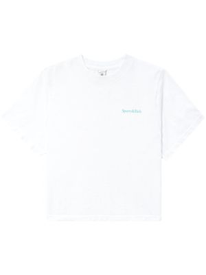Sporty & Rich t-shirt crop à logo imprimé - Blanc