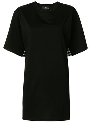 Stella McCartney t-shirt oversize à bande logo - Noir