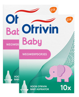 Otrivin Baby Wegwerpdopjes bij Otrivin Baby Aspirator neusjesreiniger - duoverpakking