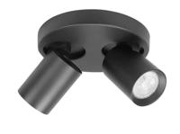 Highlight OpbouwspotOliver 2-lichts mat zwart - S7156.01