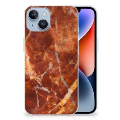 Apple iPhone 14 | TPU | Siliconen hoesje | Marmer Bruin