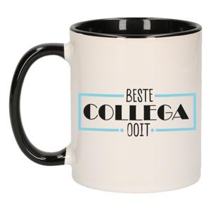 Cadeau mok voor collega - beste collega ooit - zwart - keramiek - 300 ml