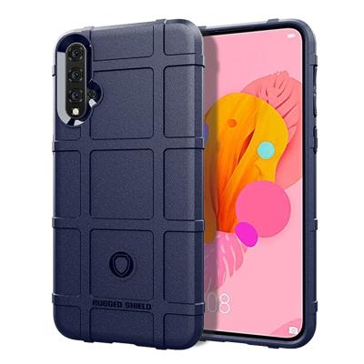 Schokbestendig Rugged Shield volledige dekking beschermende siliconen case voor Huawei Nova 5 (blauw)