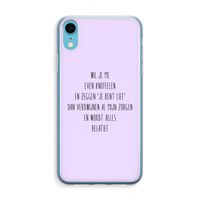 Relatief: iPhone XR Transparant Hoesje Relatief: iPhone XR Transparant Hoesje