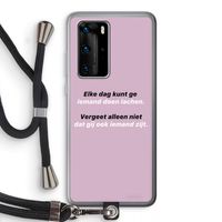 gij zijt ook iemand: Huawei P40 Pro Transparant Hoesje met koord