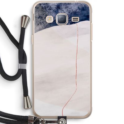 Stone White: Samsung Galaxy J3 (2016) Transparant Hoesje met koord