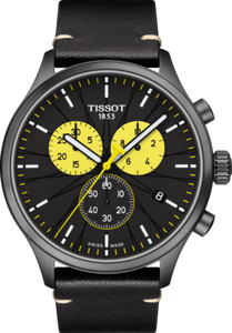 Horlogeband Tissot T1166173605111 / T600044474 Leder Zwart 22mm