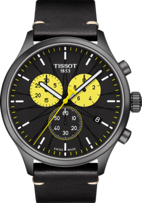 Horlogeband Tissot T1166173605111 / T600044474 Leder Zwart 22mm