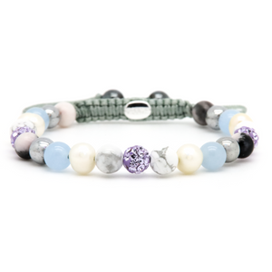 Karma Armband Spiral Violet Lilac Crystal