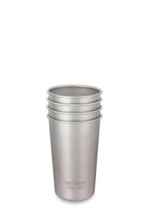 Klean Kanteen Steel Pint 473Ml/16Oz 4 Pack Drinkbeker Brushed Stainless 473 ml