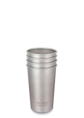 Klean Kanteen Steel Pint 473Ml/16Oz 4 Pack Drinkbeker Brushed Stainless 473 ml