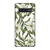 Wit bloemenpatroon: Samsung Galaxy S10 4G Volledig Geprint Hoesje