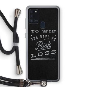 Risk loss: Samsung Galaxy A21s Transparant Hoesje met koord