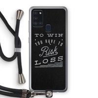 Risk loss: Samsung Galaxy A21s Transparant Hoesje met koord