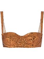 Dolce & Gabbana soutien-gorge brodé de sequins - Orange - thumbnail