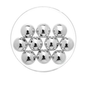 10x stuks metallic sieraden maken kralen in het zilver van 10 mm