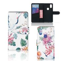 Xiaomi Mi Mix 2s | Telefoonhoesje | Met pasjeshouder | Bird Flowers