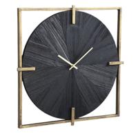 PTMD wandklok oxxo goudkleurig/zwart 53 cm | 2 stuks