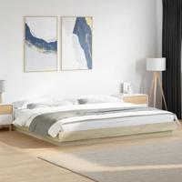 Bedframe bewerkt hout sonoma eikenkleurig 200x200 cm