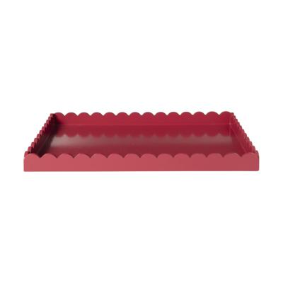 Plateau geschulpt - rood - 3x20x30 cm