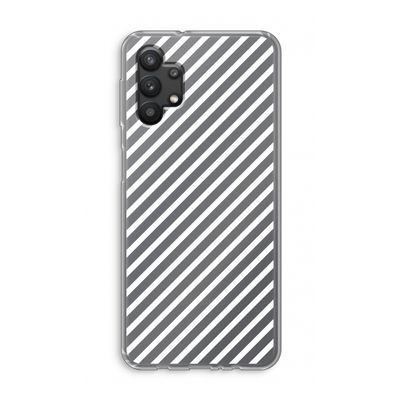 Strepen zwart-wit: Samsung Galaxy A32 5G Transparant Hoesje