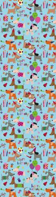 Rol Inpakpapier Happy Birthday Dogs