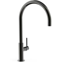 Wastafelkraan Tres Study | Opbouw | Draaibare uitloop | Mengkraan | Hoog model | 1-hendel | Rond | Black metal