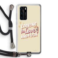 Pizza is the answer: Huawei P40 Transparant Hoesje met koord