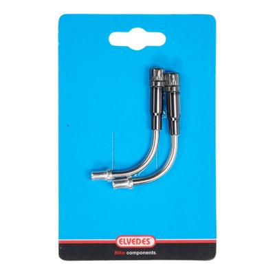 Elvedes verstelbare v-brake bochtjes 90° rvs kort model (2 stuks)