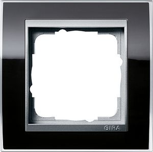 Gira Event Clear Zwart / Aluminum 1-voudig