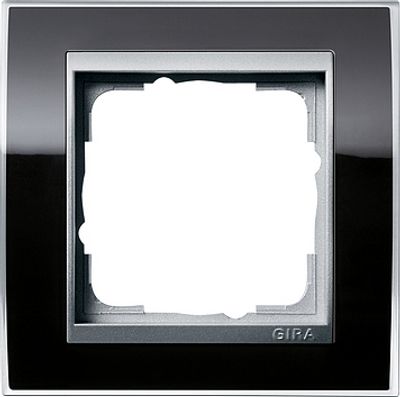 Gira Event Clear Zwart / Aluminum 1-voudig