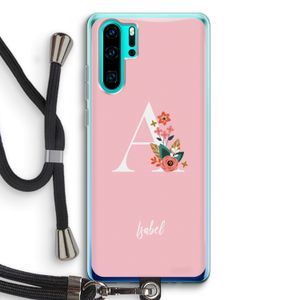 Pink Bouquet: Huawei P30 Pro Transparant Hoesje met koord