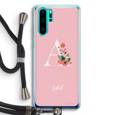 Pink Bouquet: Huawei P30 Pro Transparant Hoesje met koord