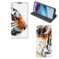 Bookcase OnePlus Nord CE 5G Watercolor Tiger - thumbnail