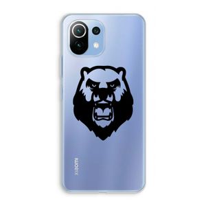 Angry Bear (black): Xiaomi Mi 11 Lite Transparant Hoesje