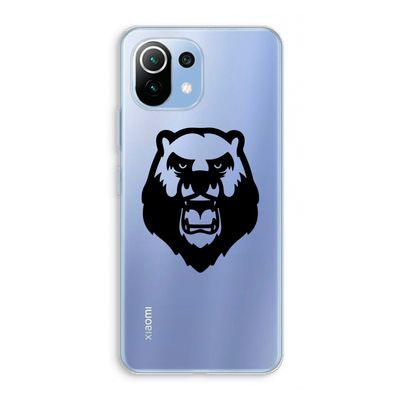 Angry Bear (black): Xiaomi Mi 11 Lite Transparant Hoesje