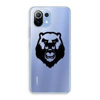 Angry Bear (black): Xiaomi Mi 11 Lite Transparant Hoesje