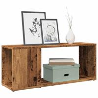 Tv-meubel 80x24x32cm bewerkt hout oud houtkleurig
