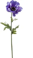Emerald kunsttak anemone 45cm blauw