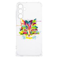 Samsung Galaxy A15 Stevig Bumper Hoesje Cat Color - thumbnail