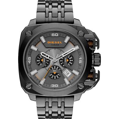 Diesel chronograaf grijze wijzerplaat grijs Ion-plated Herenhorloge DZ7344