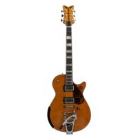 Gretsch G6134TFM-NH Nigel Hendroff Signature Penguin Amber Flame elektrische gitaar met koffer - thumbnail